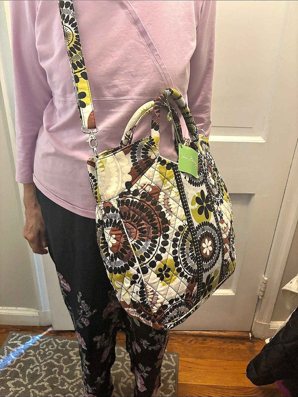 Vera Bradley Multicolor & Green Shoulder Crossbody Bag NWT